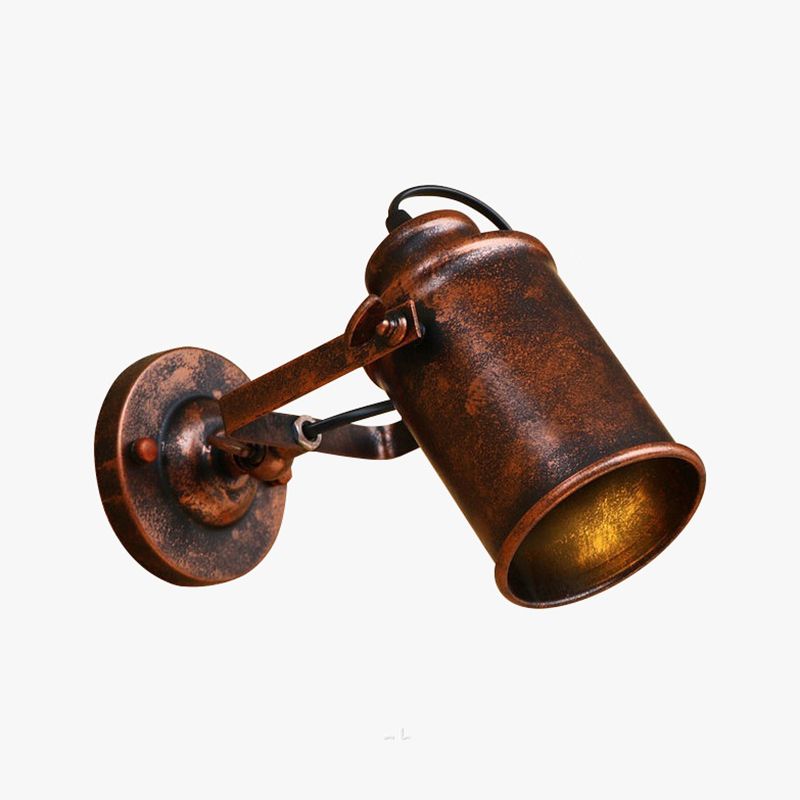Cylinder Wall Lighting Industrial Metal 1 Light Rustic Wall Sconces