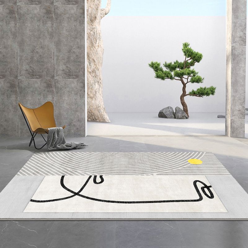 Oranje modern tapijt blending kleurblok indoor tapijt waswasbalk tapijt voor woningdecoratie