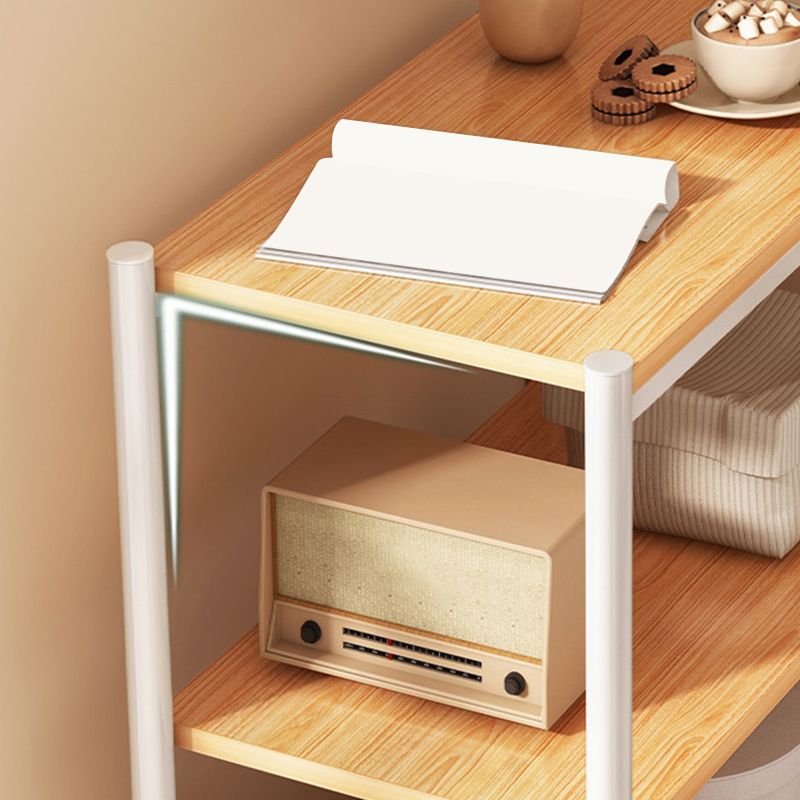 3-Shelf Bookcase Wooden and Metal Shelf Bookcase for Home Office