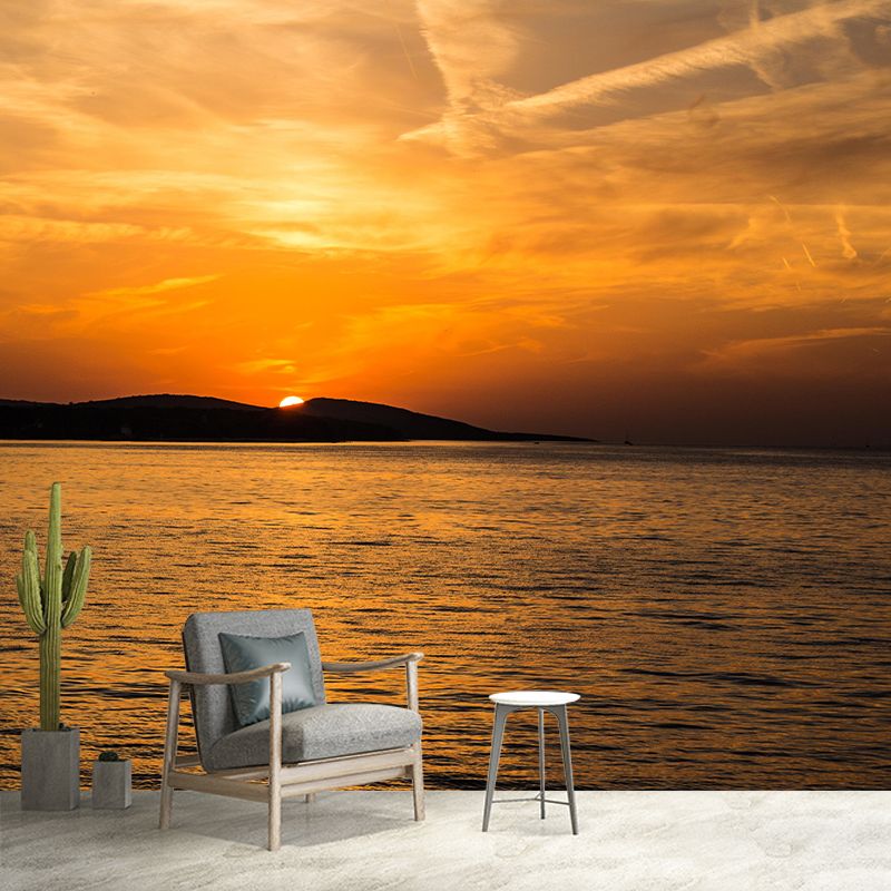 Beautiful Sea Mural Decal Eco-friendly Wallpaper Customized Wall Covering for Bathroom