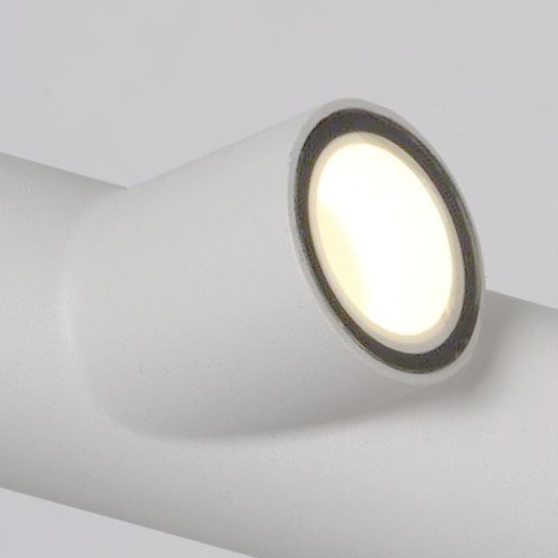 Modernism Single White/Black Wall Mounted Sconce Metallic Wall Light for Bedroom