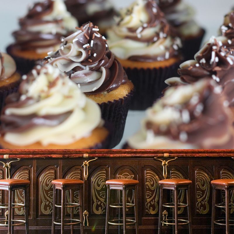 Chocolate Cake Mural Wallpaper Dessert Shop Decorative, Custom Size Available