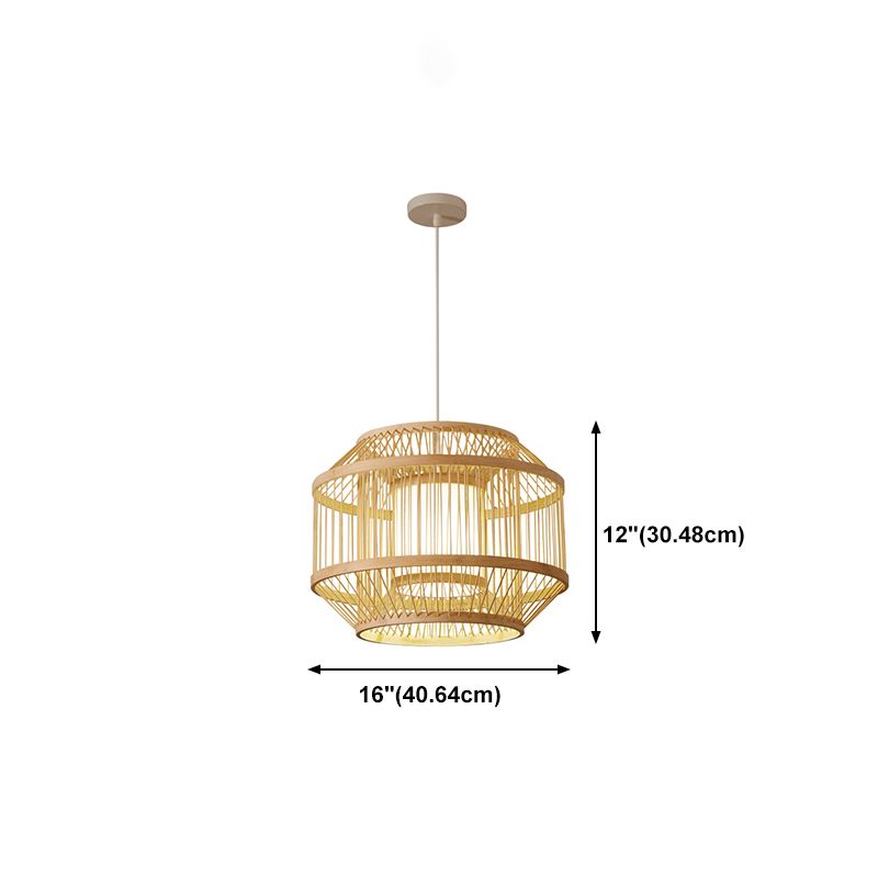 Modern hangende licht huishouden geometrische bamboe hangend licht voor woonkamer