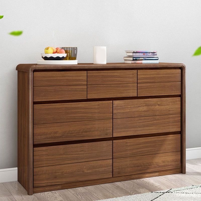 Bedroom Dresser Modern Solid Wood Storage Chest with Drawers