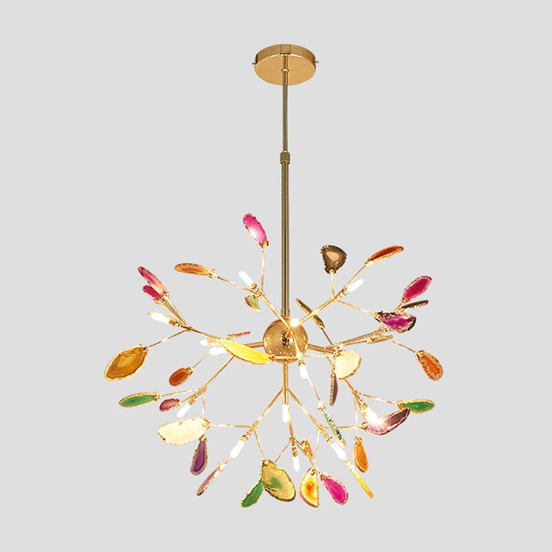 Agate colorata Sputnik Firefly Lampone Lighting Minimalist Gold LED Light Light