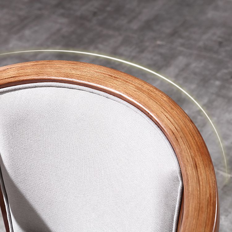 Sillas de comedor de madera tradicionales, silla de comedor de tela de lino para uso en restaurantes