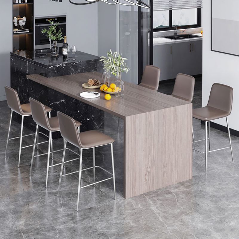 Industrial Bar Stool Leather Backrest Counter Stool for Bristol With Metal Legs