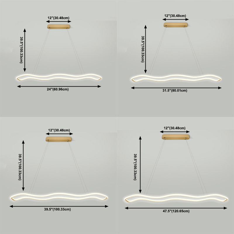 Linear Island Chandelier Lighting Modern Pendant Lighting For Kitchen Island