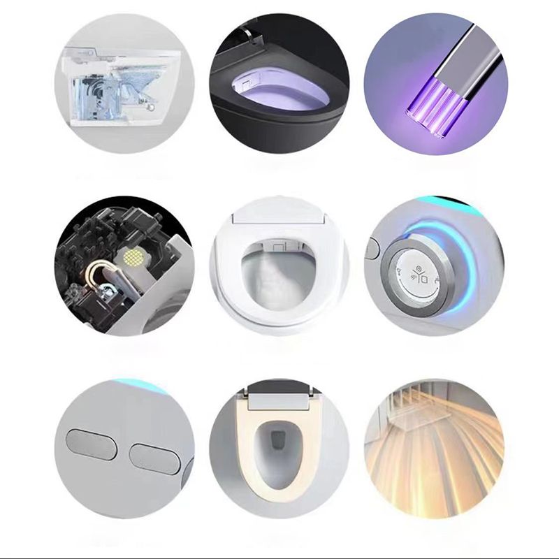 Polished Finish ABS Toilet Siphon Jet Contemporary Toilet Bowl with Heated Seat