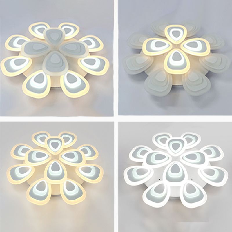 Water Droplets Shape Ceiling Lamp Minimalist LED Ceiling Mount Light with Acrylic Shade