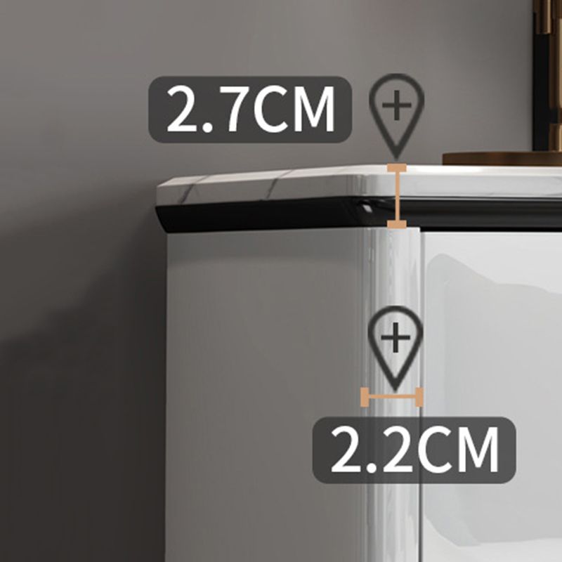 Contemporary Stone Chest Bedroom Storage Chest in White with Drawers