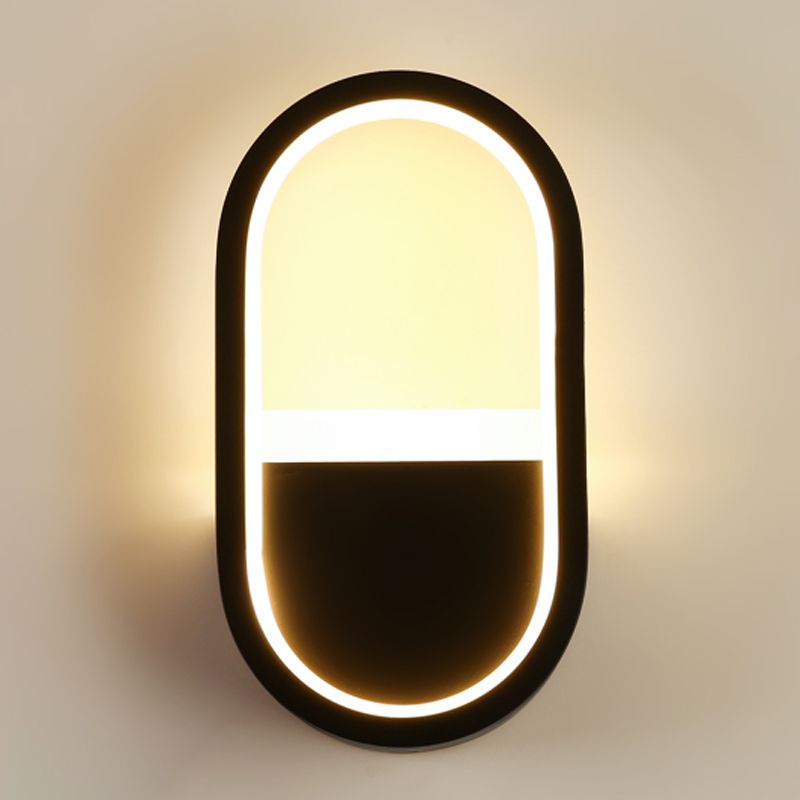Metall ovale Formwandbeleuchtung moderne 1-Licht-Wandleuchte