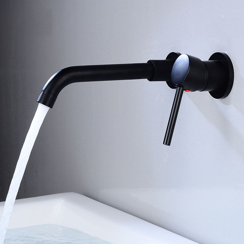 Wall Mounted Metal Tub Filler One Handle Rotatable Tub Faucet Trim