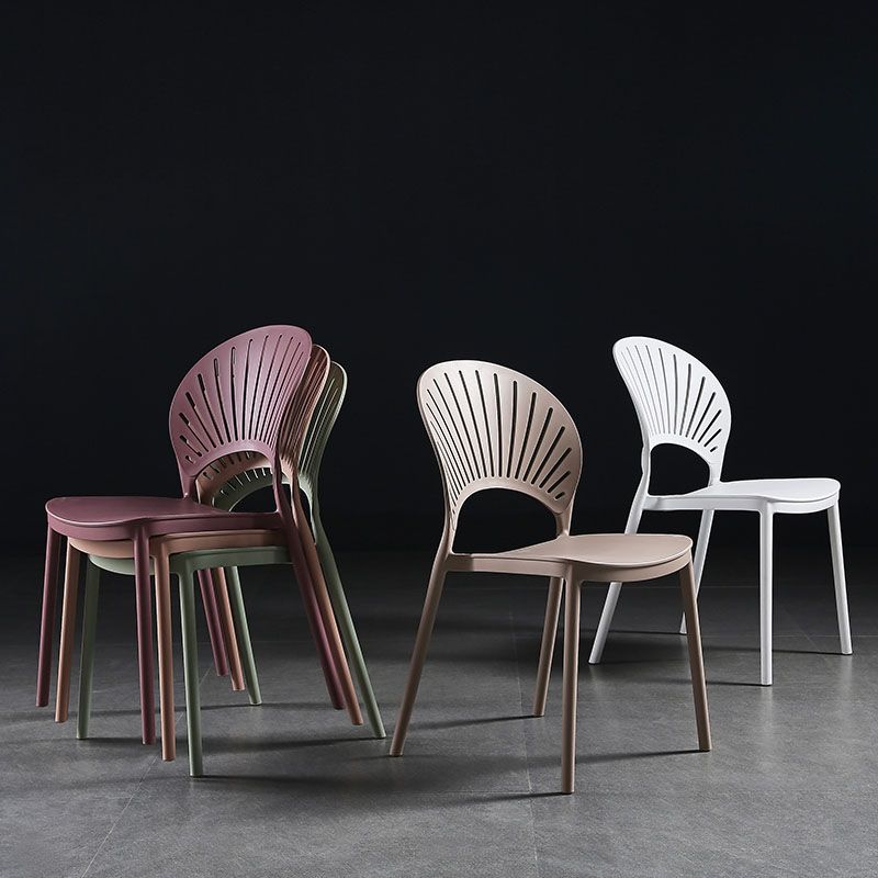 Scandinavian Open Back Side Chair Plastic Side Chair for Home