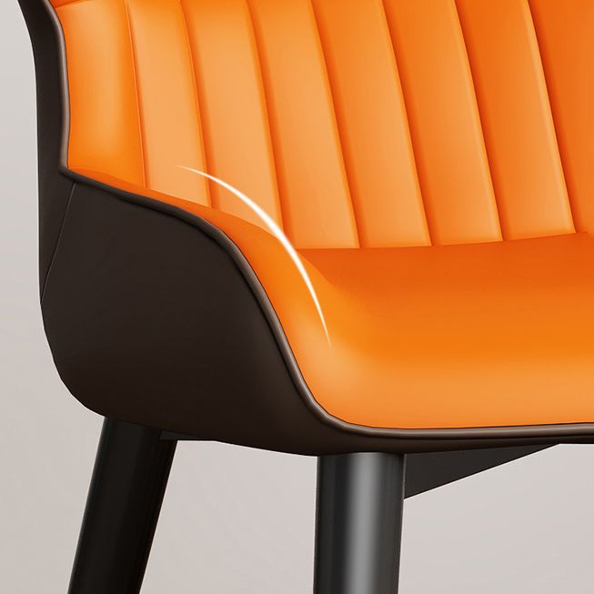 Contemporary Dining Chairs Faux Leather Dining Side Chair for Indoor