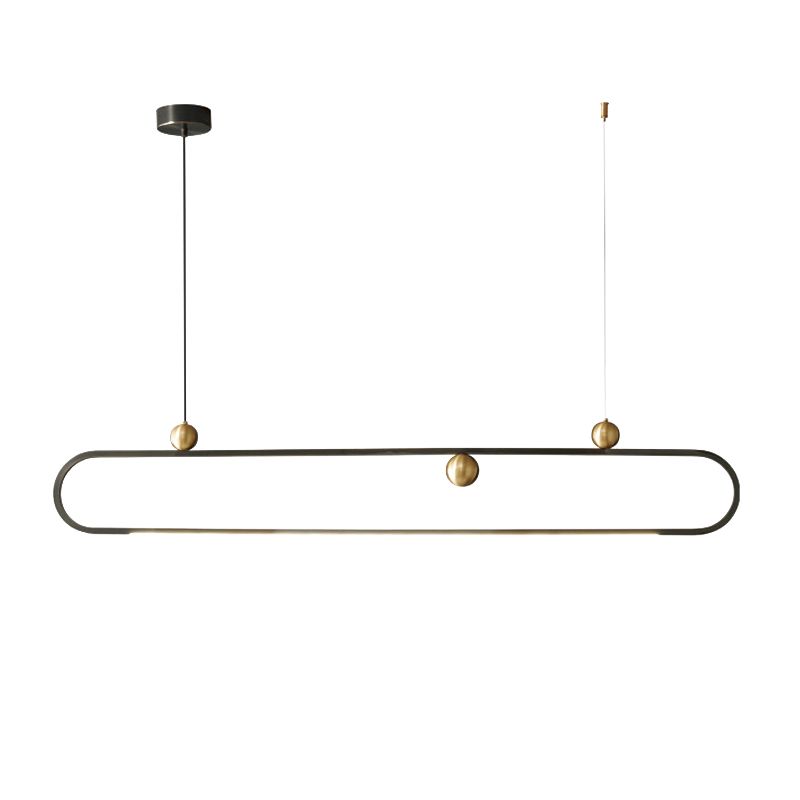Metal Linear Island Pendant Lights Modern 1-Light Island Pendant Lighting
