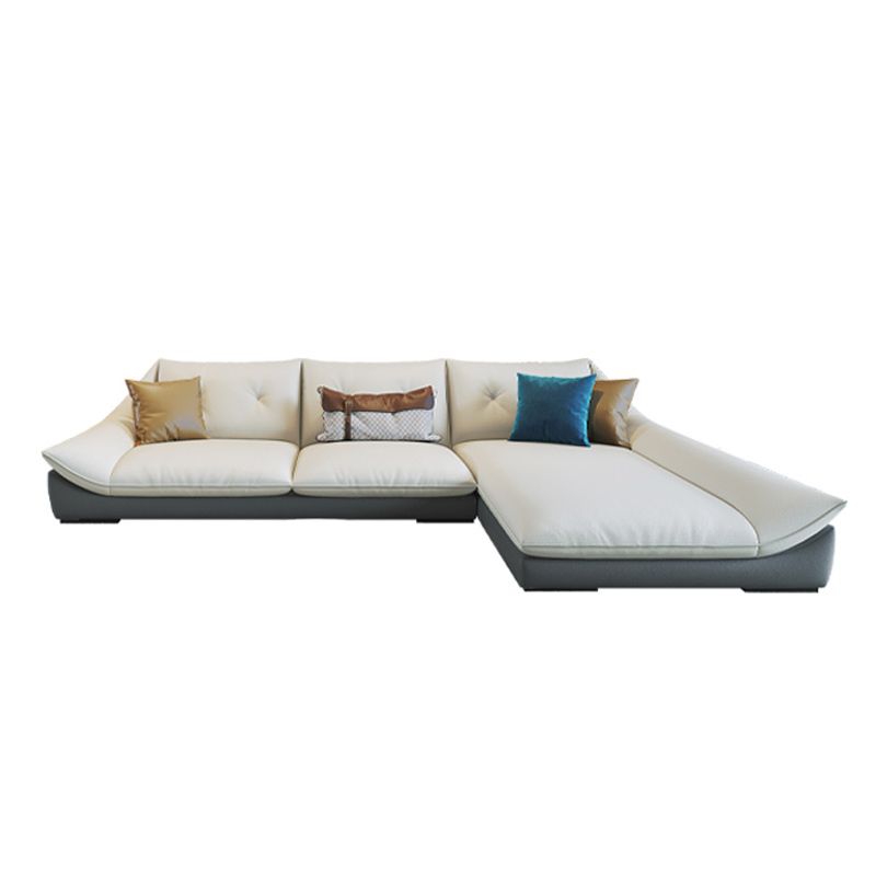 Tufted Faux Leather Pillow Top Arm Sofa with Stain Resistant and Waterproof