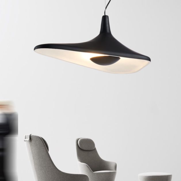 1-Light Modern Designer Hanging Lamp Kit Geometric Resin Pendant for Office