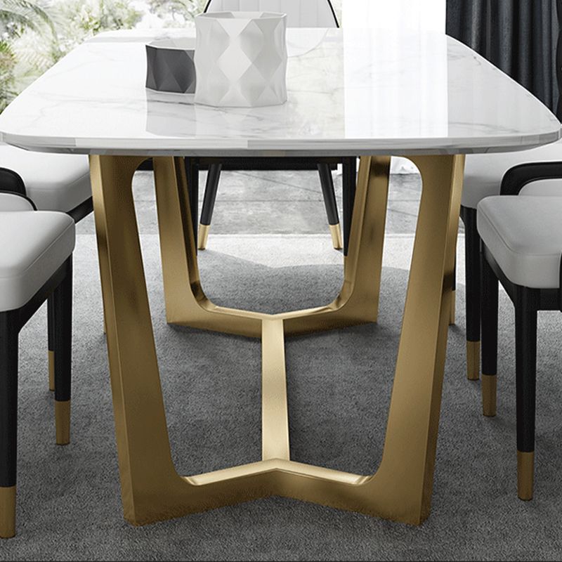 Glam 1/5/7 Pieces Dining Set Sintered Stone Dining Table for Home Use