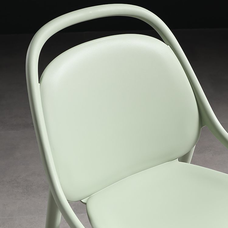 Sillas apilables de estilo moderno, sillas sin brazos con patas de plástico para cocina