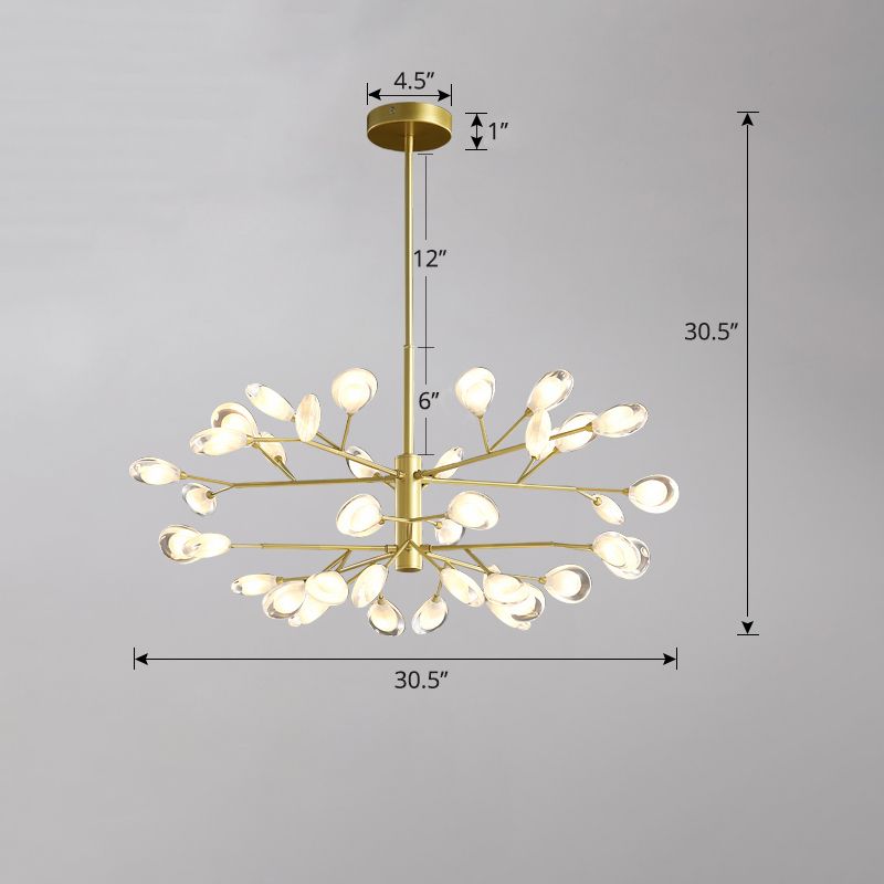 Baumzweiste Wohnzimmer Deckenlampe Acryl minimalistische LED Kronleuchter Anhänger Licht