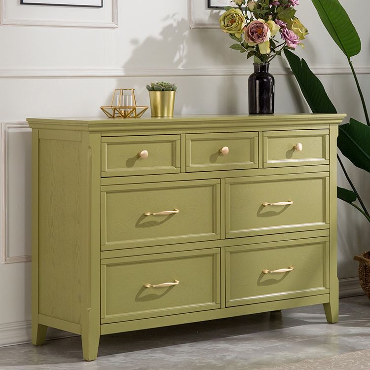 Rubber Wood Glam Dresser Horizontal Storage Chest without Mirror