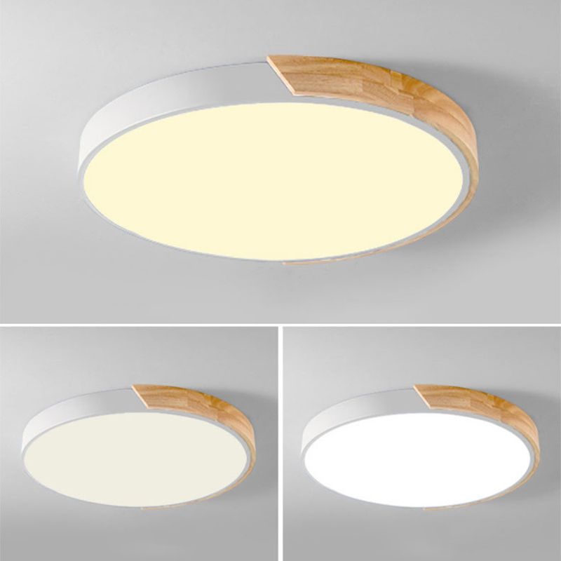 1-Light Round Shade Flush Mount  Nordic Macaroon Flush Mount Ceiling Light Fixture