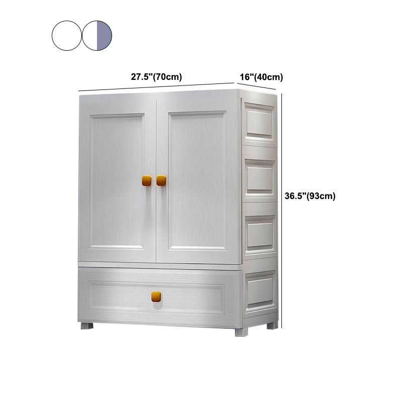 Hinged 1-Door Wardrobe Armoire Contemporary Plastic Wardrobe Closet