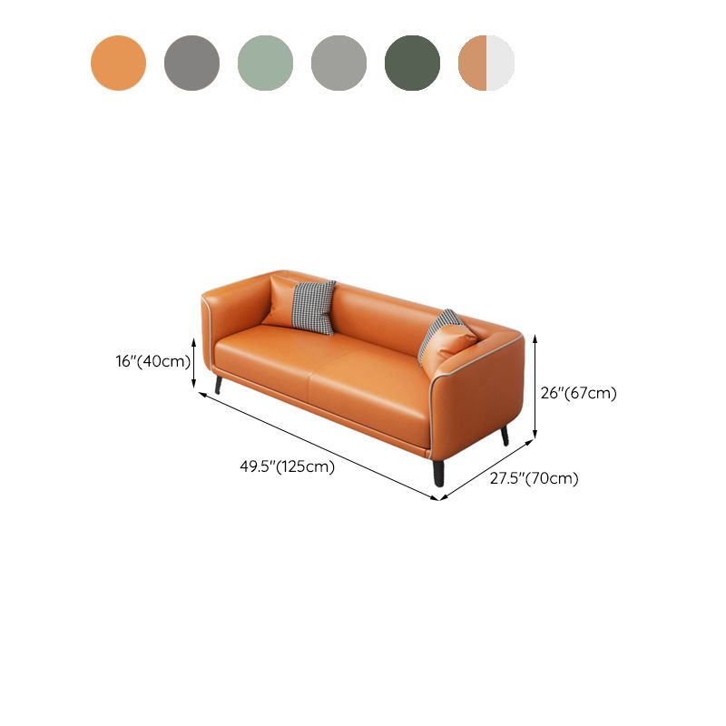 Modern Square Arm Standard Sofa Metal Legs Settee for Living Room