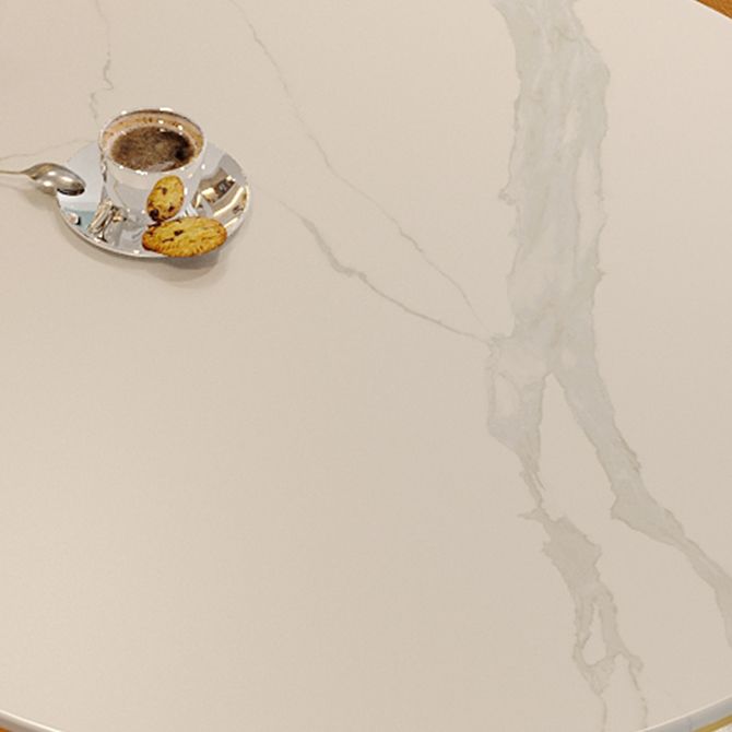 White Stone Top Counter-height Pub Table Contemporary Legs Bar Dining Table