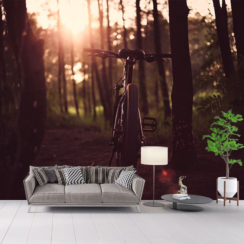 Bicycle Mural Wallpaper Modern Transportation Waterproofing Wall Covering