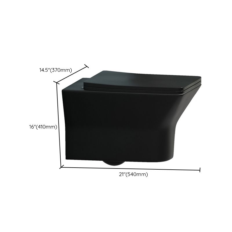 Contemporary Flush Toilet Wall Mount One-Piece Toilet Porcelain Toilet Bowl