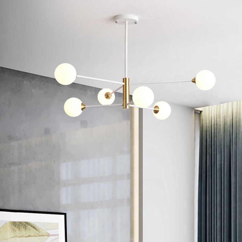 Spherical Shape Metal Pendant Light Fixtures Modern Style Hanging Light Fixtures