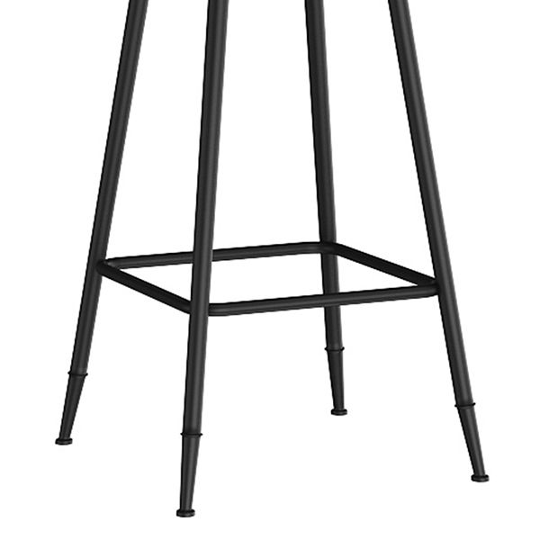 Adjustable Armless Height Stool Industrial Counter Stools with Black Base