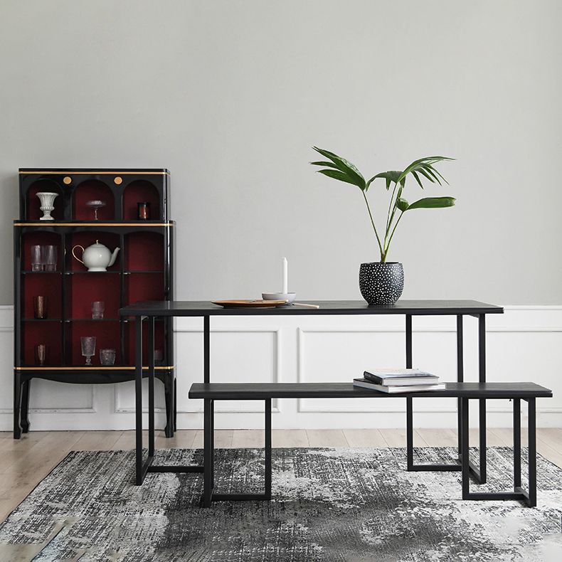 Modern Rectangle Wood Dining Table 1/2 Pieces Dining Set for Dining Room