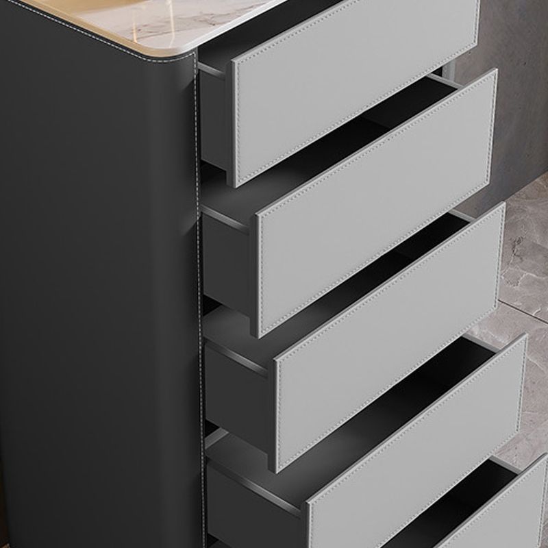 Vertical Contemporary Stone Storage Chest Bedroom Chest with Drawers