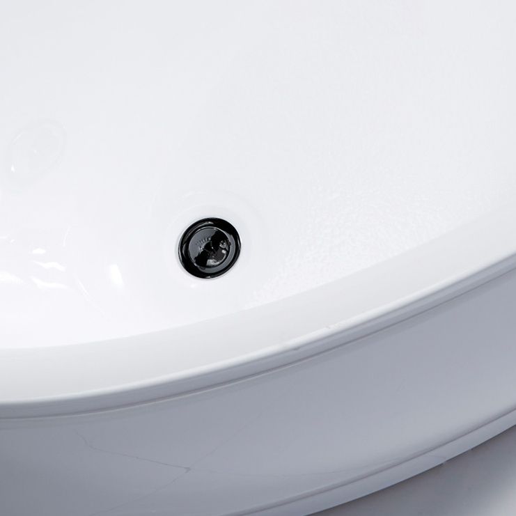 Corner Acrylic Bath Modern Soaking White Back to Wall Bathtub