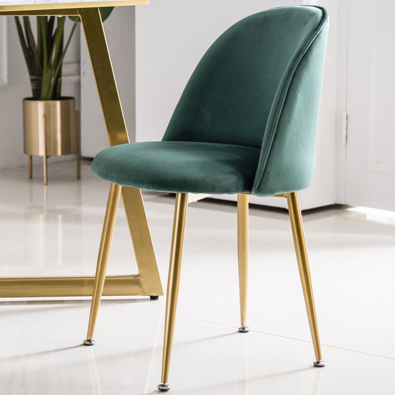 Glam Style 16.5'' Wide Dining Room Chair Solid Back Side Chair with 4 Legs for Home Use