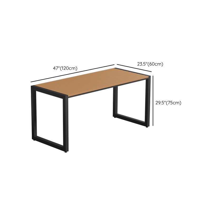 Faux Wood Dining Table Set Contemporary 1/3/5 Pcs Outdoor Dining Set