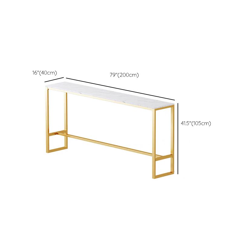 1/2/3/4 Pieces Modern Rectangular Pub Table Set Sintered Stone Top Bistro Table Set