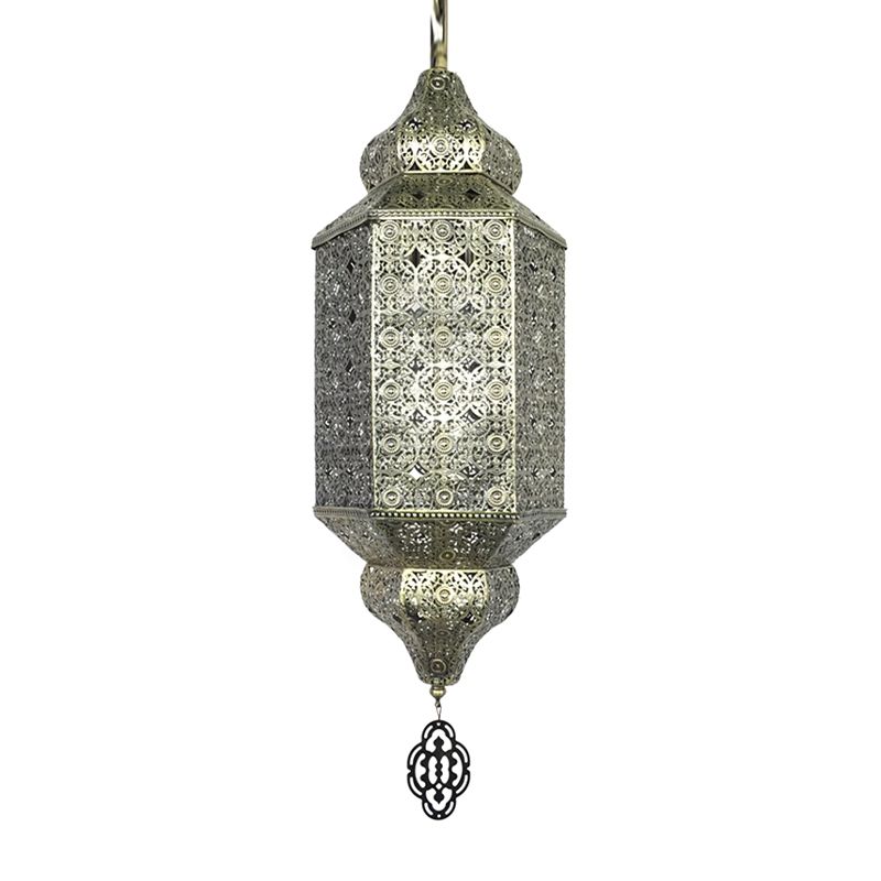 1 Licht ausgehöhltes Leuchter der Art Deco Bronze Finish Metall Arabische Wand Spüllampe montierte Lampe