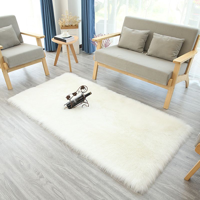 Tapis de couleur unie moderne Polyester Area Tapis de soins Easy Care pour décoration intérieure