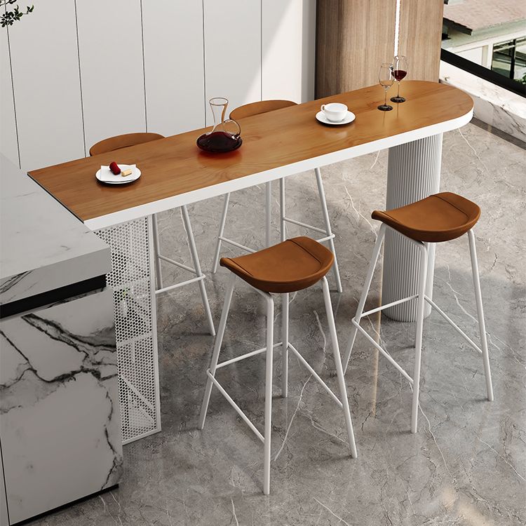 Modern Indoor Bar Table Set Solid Wood 1/2/4/5 Pieces Double Pedestal Bistro Set