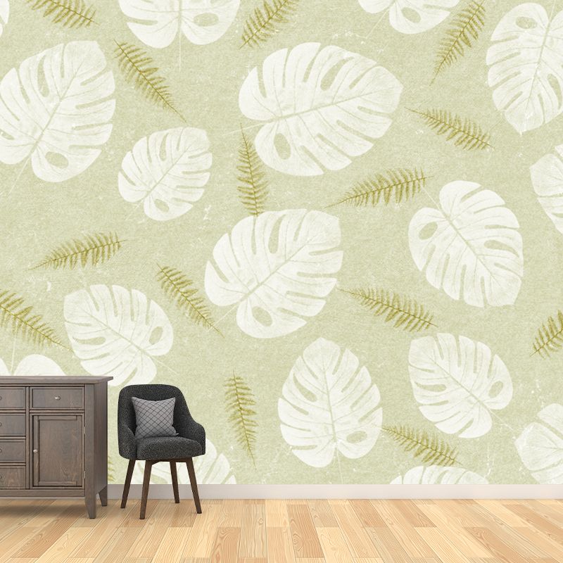 Minimalism Plant Illustration Wall Paper Murals Art Deco Stain Resistant Bedroom Wall Covering