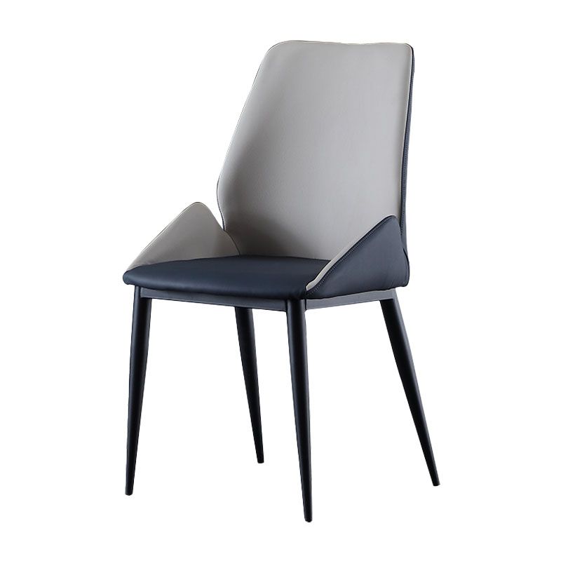 Silla de comedor de metal industrial, sillón de comedor de cuero sintético para uso en restaurantes