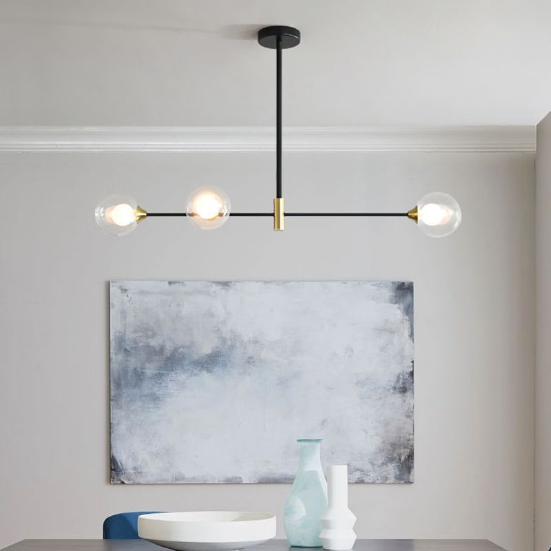 Modern Style Global Shape Island Lights Glass 3/4 Lights Pendant Light