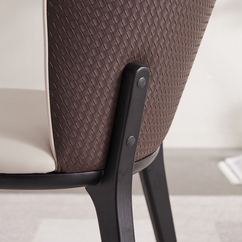 Industrial Upholstered Dining Chair Armless Dining Room Chair