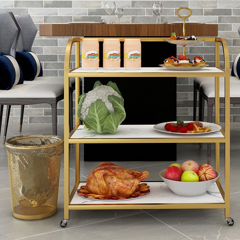 Rolling Contemporary Prep Table Metal Prep Table for Home Use