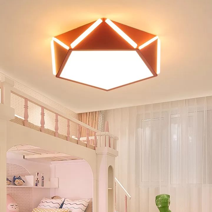 Cafe Pentagon Diamond plafonnier acrylique macaron style LED plafonnier
