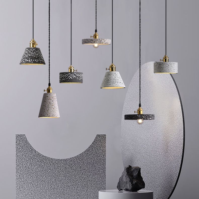 Plafonds pendentif en pierre avec une teinte moderne 1 pendentif lumineux